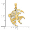 Gold Polished Fish Pendants