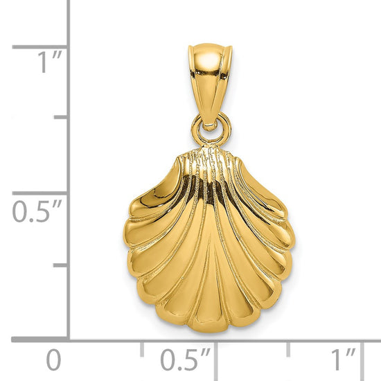 Gold Polished Sea Shell Pendants