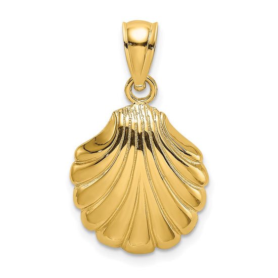 Gold Polished Sea Shell Pendants