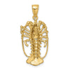 Gold Polished Lobster Pendants