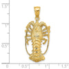 Gold Polished Lobster Pendants