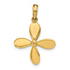 14K 3-D with 4 Blades Propeller Charm