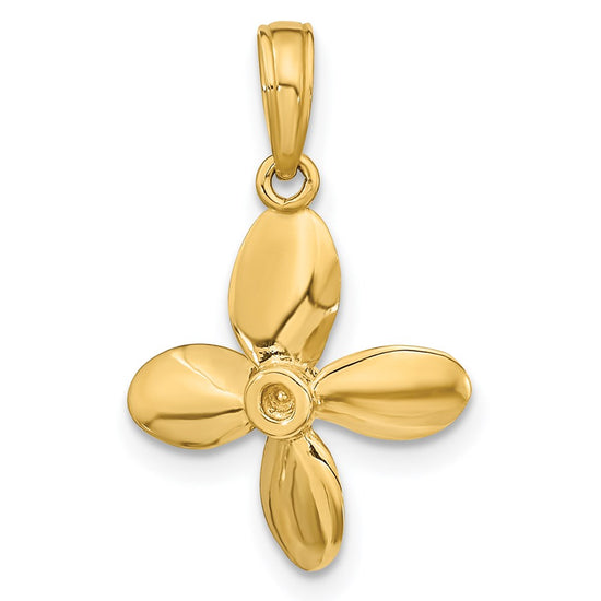 Gold Polished Propeller Pendants