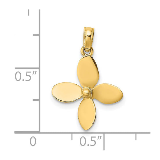 Gold Polished Propeller Pendants
