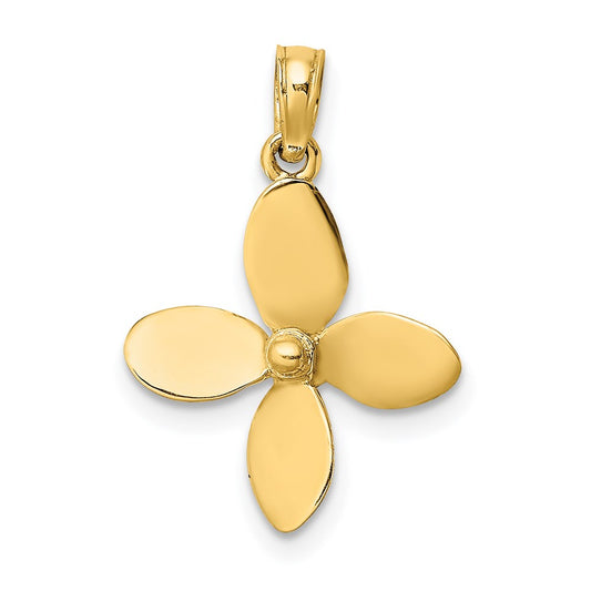 Gold Polished Propeller Pendants