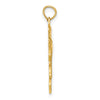 14K 2-D Two Jumping Dolphins Charm