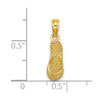 14K 3-D REHOBOTH Single Flip-flop Charm