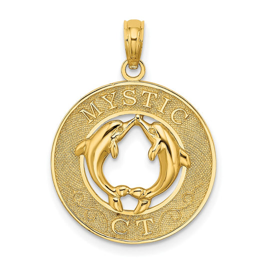 Gold Polished Mystic CT Pendant