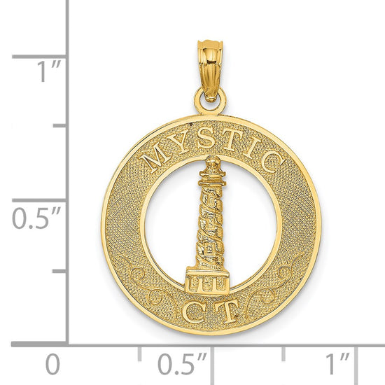Gold Polished Mystic CT Pendant