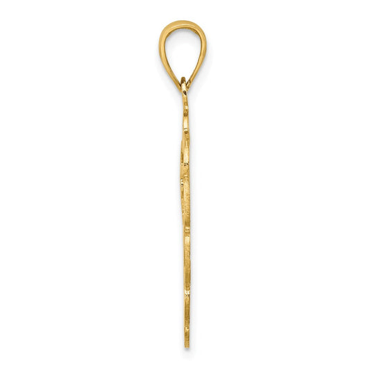 14K Pelican In Circle Charm