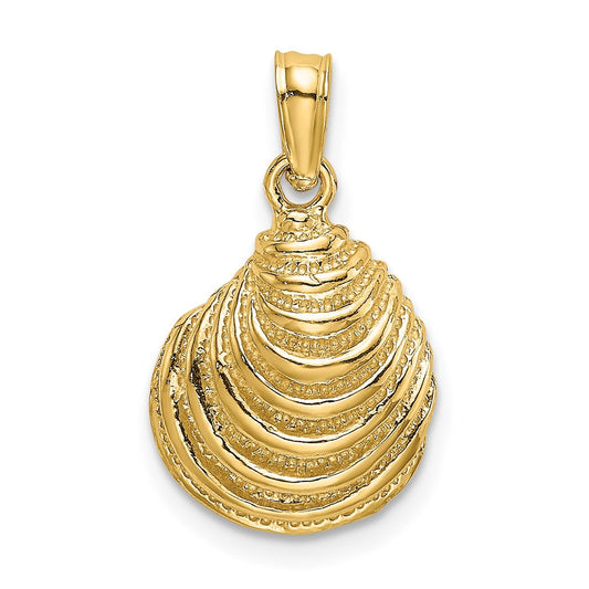 Gold Polished Sea Shell Pendants