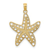 Gold Polished Starfish Pendants