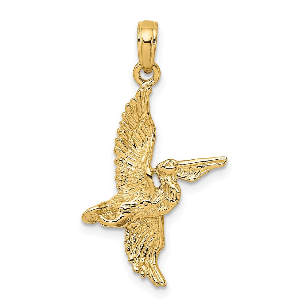 Gold Polished Pelican Pendants