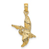Gold Polished Pelican Pendants