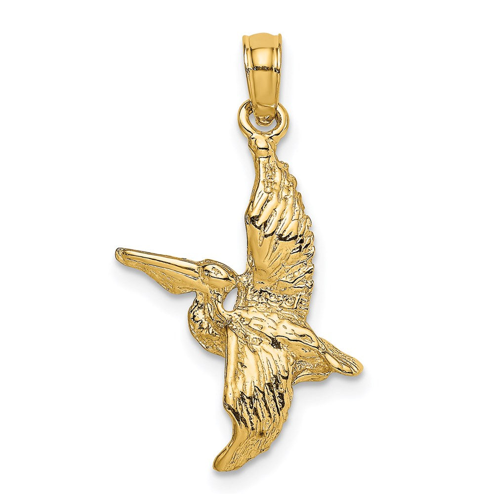 Gold Polished Pelican Pendants