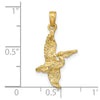 Gold Polished Pelican Pendants