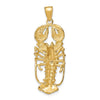 14K Large 3-D Lobster Pendant
