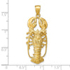 14K Large 3-D Lobster Pendant
