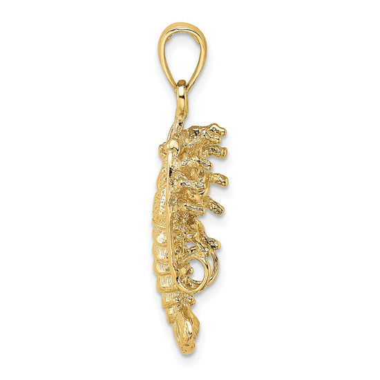 Gold Polished Lobster Pendants