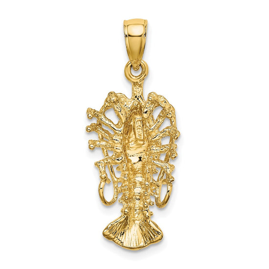 Gold Polished Lobster Pendants