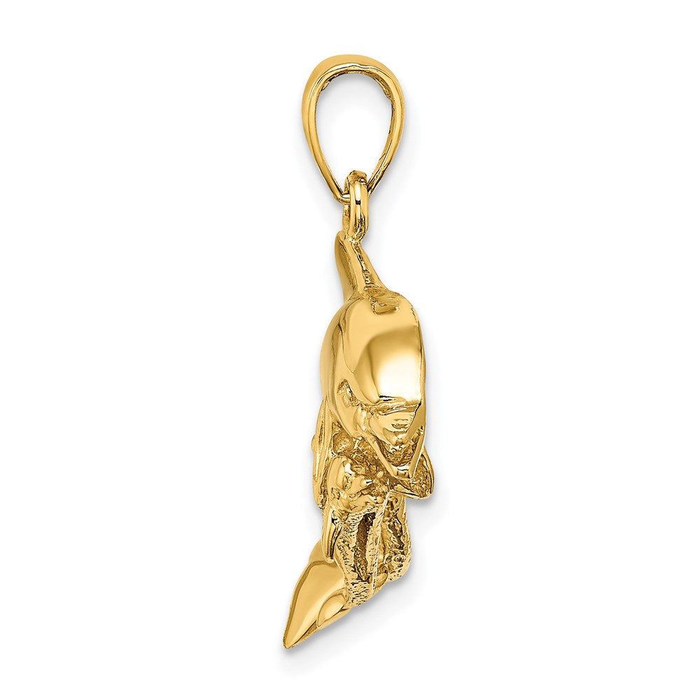 Gold Polished Dolphin Pendants