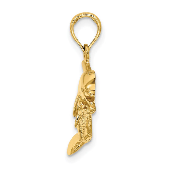 Gold Polished Dolphin Pendants