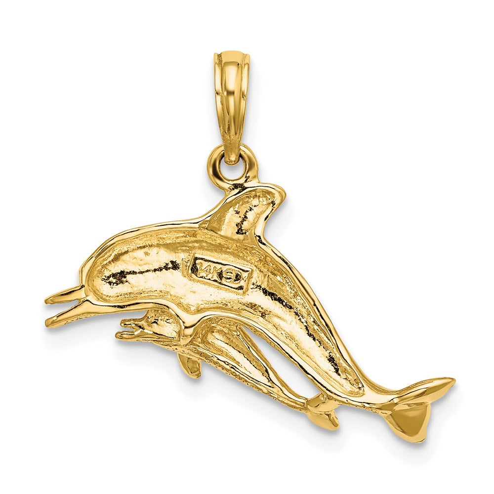 Gold Polished Dolphin Pendants