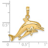 Gold Polished Dolphin Pendants