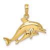 Gold Polished Dolphin Pendants