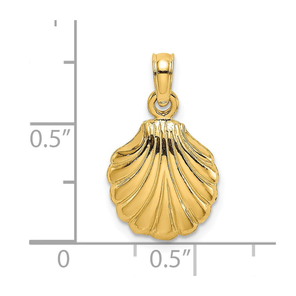 Gold Polished Sea Shell Pendants