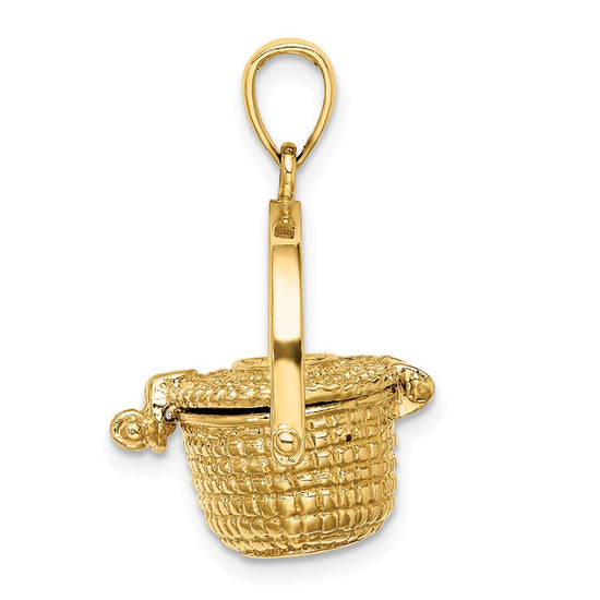 Gold Polished Basket Pendants