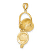 Gold Polished Basket Pendants