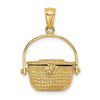 Gold Polished Basket Pendants