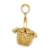 Gold Polished Basket Pendants