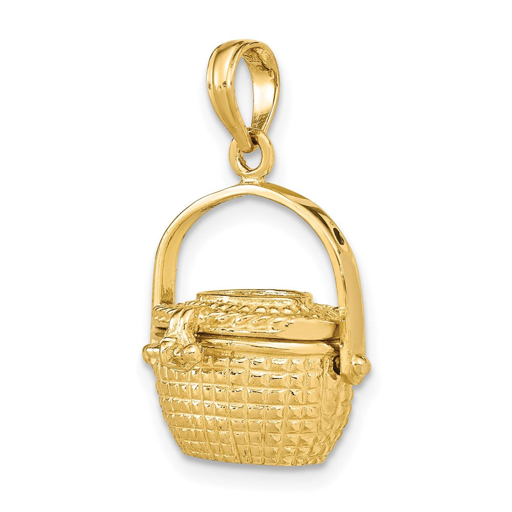 Gold Polished Basket Pendants