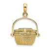 Gold Polished Basket Pendants