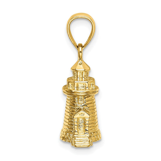 14K 3-D Brant Point Lighthouse Nantucket Harbor Massachusetts Charm