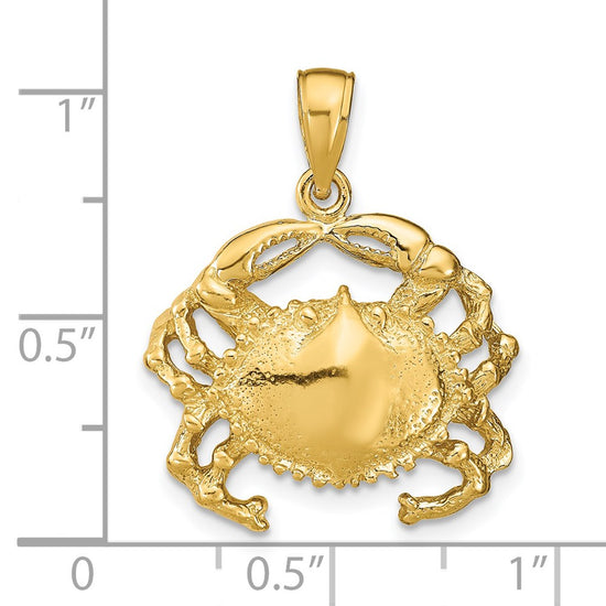 Gold Polished Crab Pendants