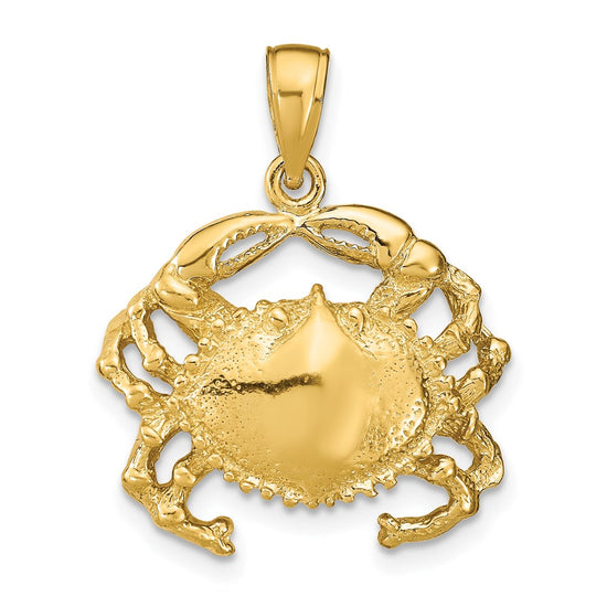 Gold Polished Crab Pendants