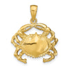 Gold Polished Crab Pendants