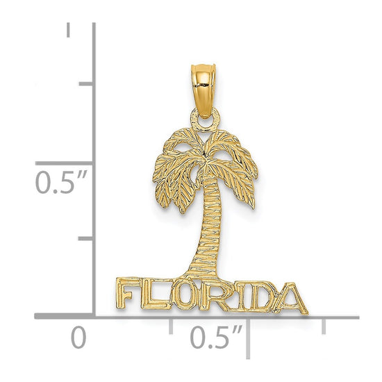 14K FLORIDA Palm Tree Charm