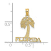 14K FLORIDA Palm Tree Charm