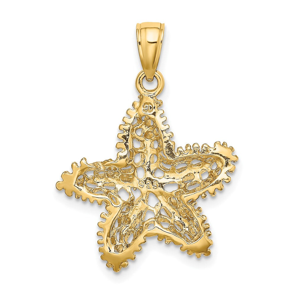 Gold Polished Starfish Pendants