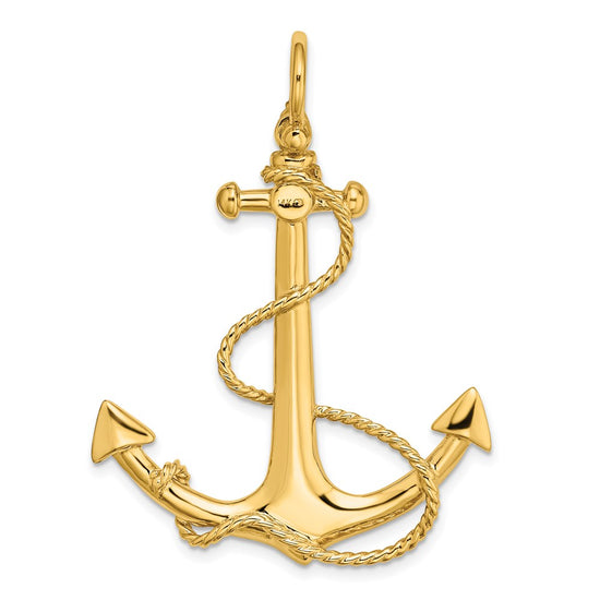 Gold Polished Anchor Pendants