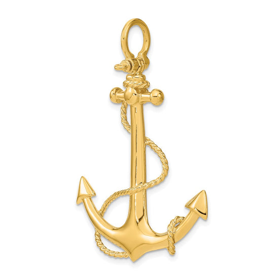 Gold Polished Anchor Pendants