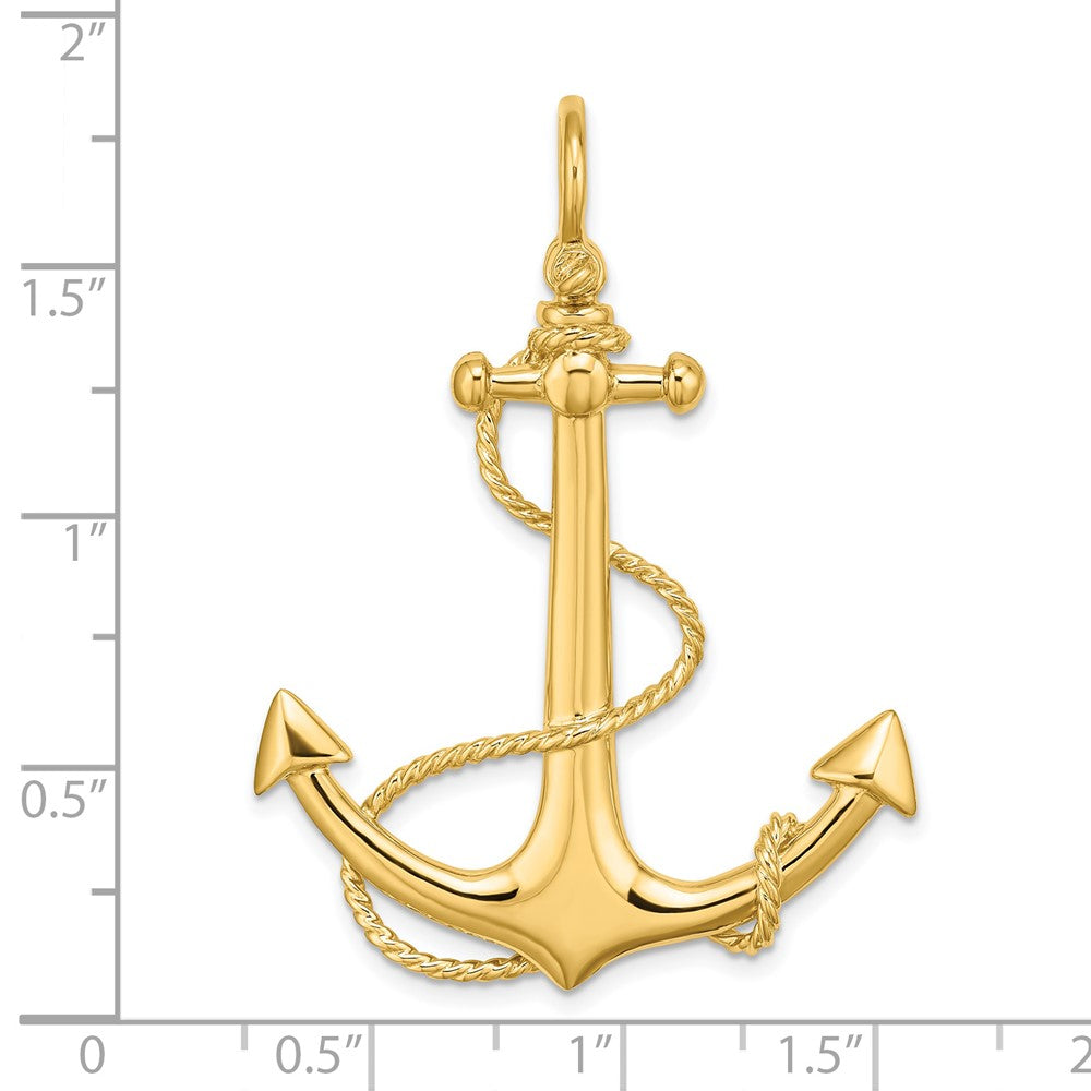 Gold Polished Anchor Pendants