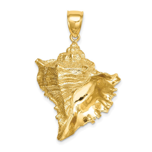 Gold Polished Sea Shell Pendants
