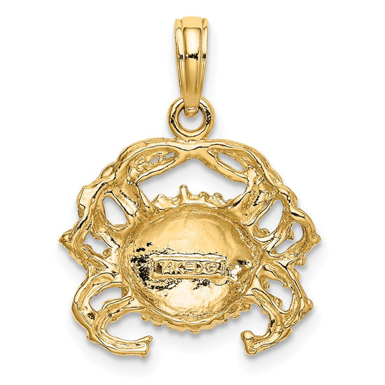 Gold Polished Crab Pendants