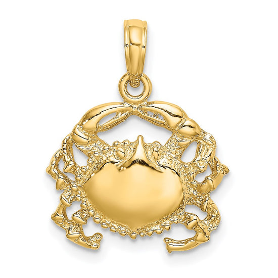Gold Polished Crab Pendants