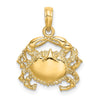 Gold Polished Crab Pendants